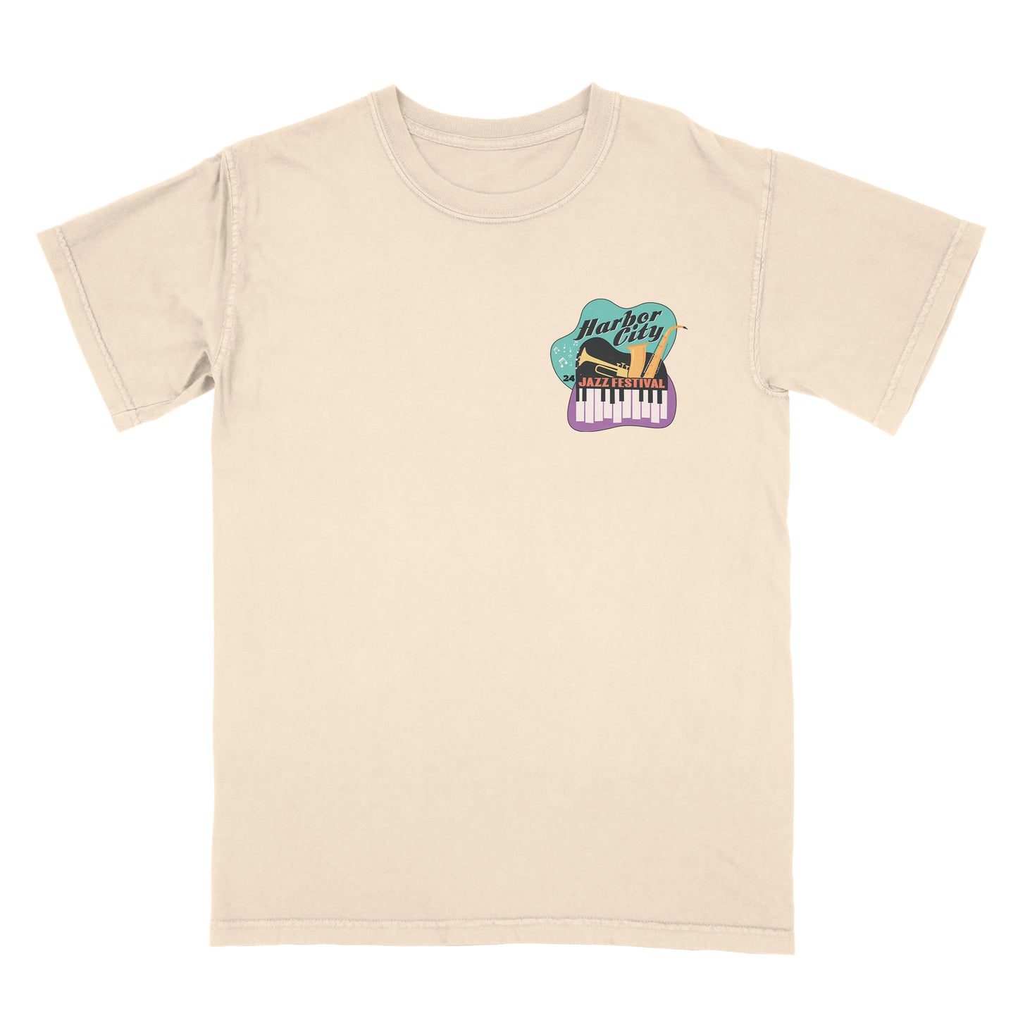 Harbor City Jazz Fest Natural T-Shirt