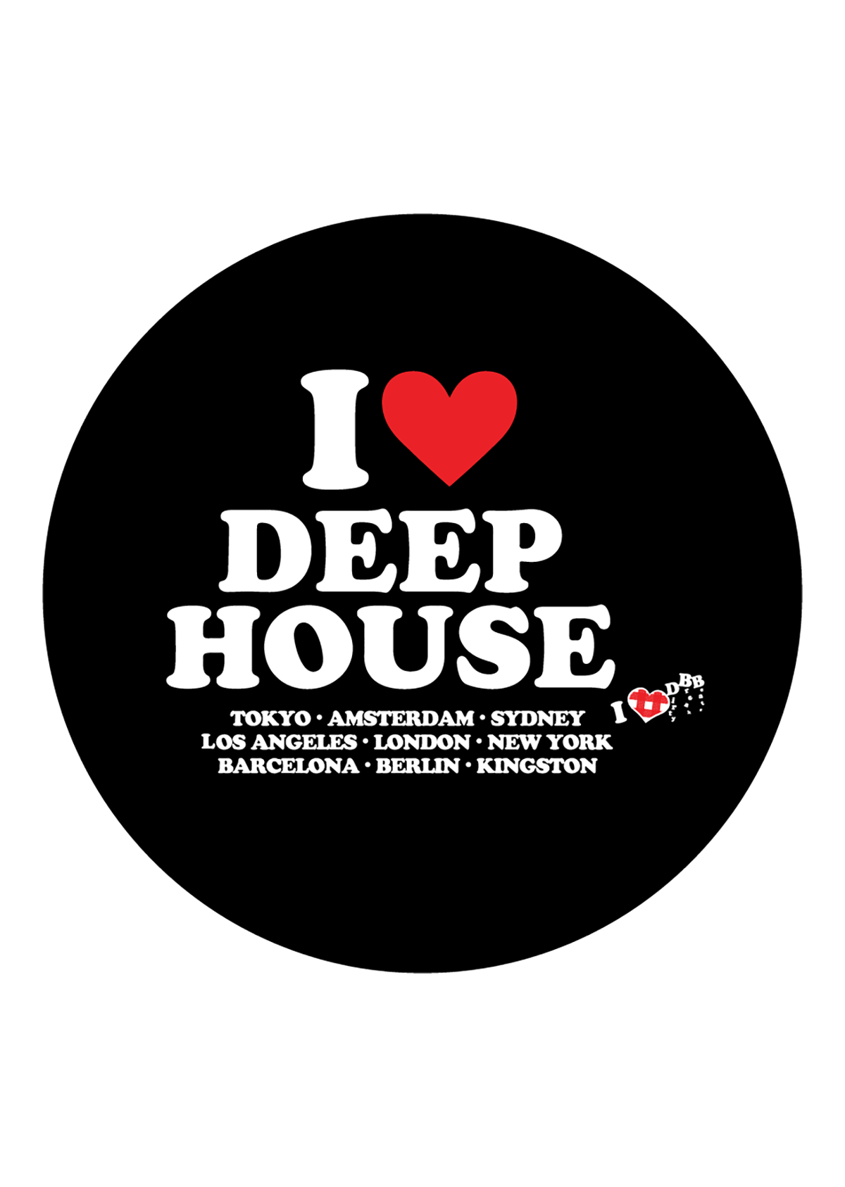 I Love Deep House Slipmat - 1 Pair