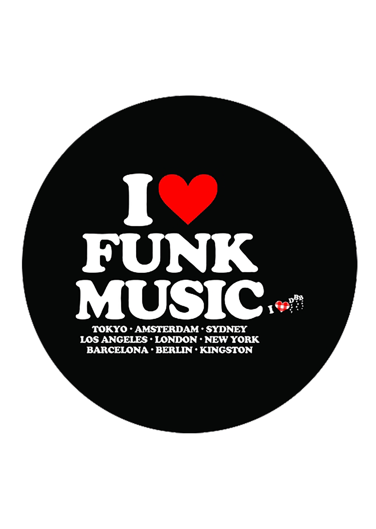 I Love Funk Music Slipmat - 1 Pair